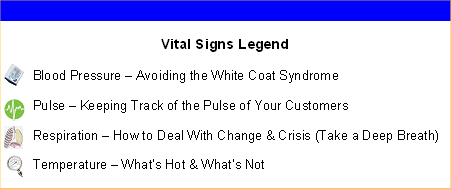 Vital Signs Legend